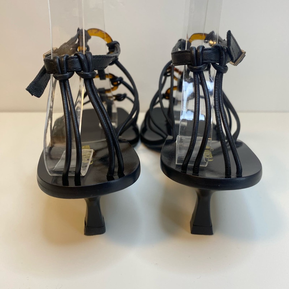 Cult Gaia Ziba Kitten Heel Sandals Heel Black 38 8 Tortoiseshell View 4